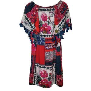 Anthropologie Vanessa Virginia Persian Rose Patchwork Dress Sz Small Boho Gypsy